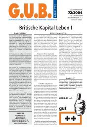 Britische Kapital Leben I - G.U.B.-Fondsguide