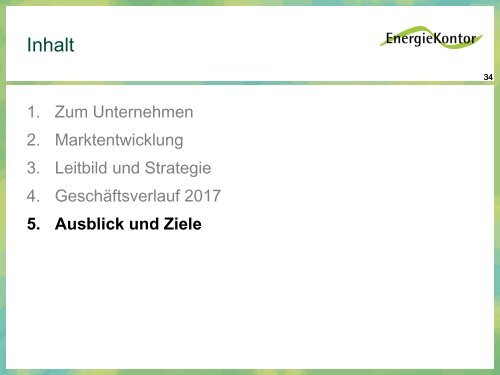 Energiekontor Unternehmenspräsentation