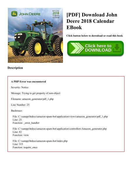 [PDF] Download John Deere 2018 Calendar EBook