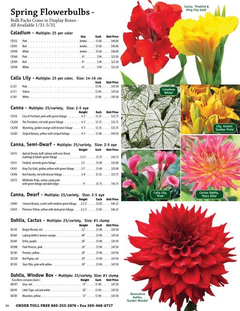 Bareroot Perennials - De Groot, Inc.