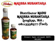 LENGKAP, WA : 0811-333-8577 (Tsel) Distributor Madu Asli Malissa Batu