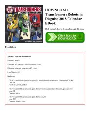 DOWNLOAD Transformers Robots in Disguise 2018 Calendar EBook