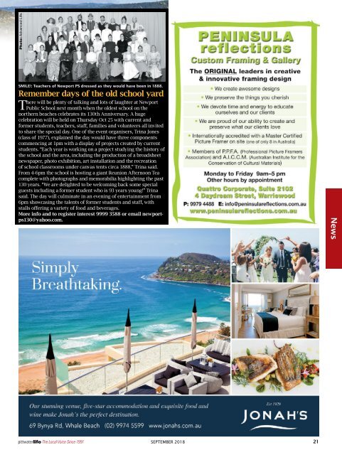 Pittwater Life September 2018 Issue