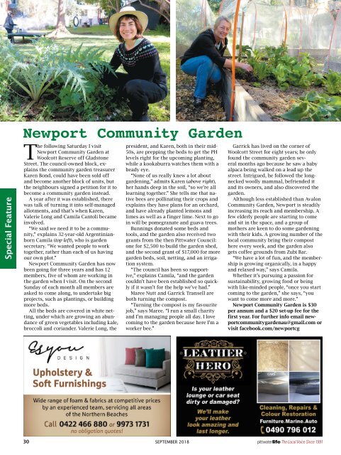 Pittwater Life September 2018 Issue