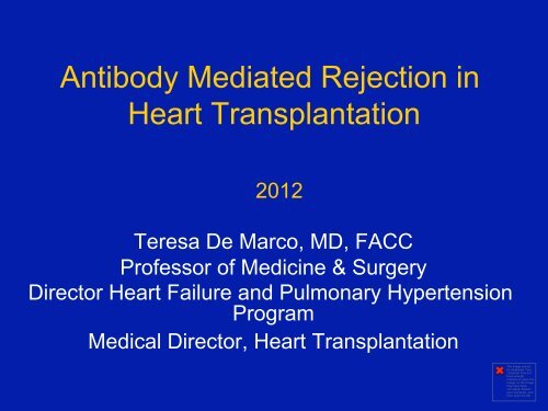 Antibody Mediated Rejection in Heart Transplantation