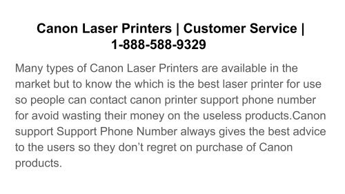 Canon Printer Support Phone Number