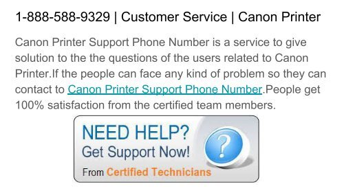 Canon Printer Support Phone Number