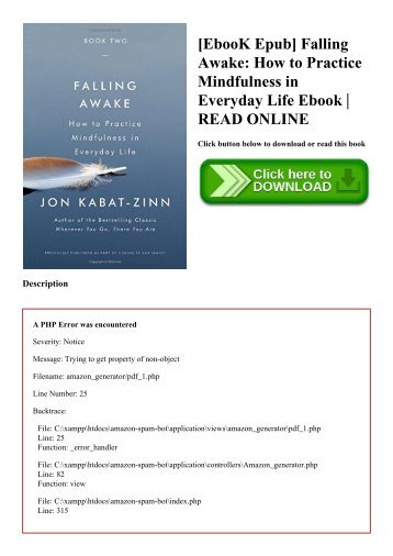 [EbooK Epub] Falling Awake How to Practice Mindfulness in Everyday Life Ebook  READ ONLINE