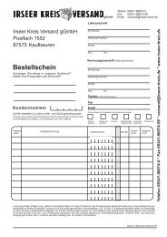 Bestellschein - Irseer Kreis Versand gGmbH