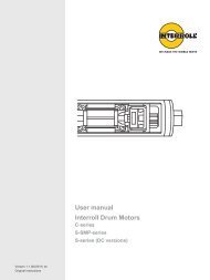 User manual Interroll Drum Motors