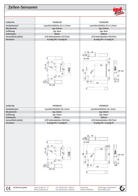 Zeilen-Sensoren - IPF Electronic GmbH