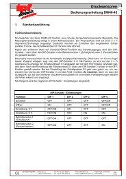 Drucksensoren Bedienungsanleitung DW40-45 - IPF Electronic GmbH