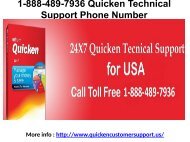 1-888-489-7936 Quicken Technical Support Phone Number