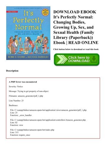 DOWNLOAD EBOOK It's Perfectly Normal Changing Bodies  Growing Up  Sex  and Sexual Health (Family Library (Paperback)) Ebook  READ ONLINE