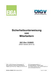 Sicherheitsunterweisung von Mitarbeitern  - IGC-Doc 23/08/D - IGV