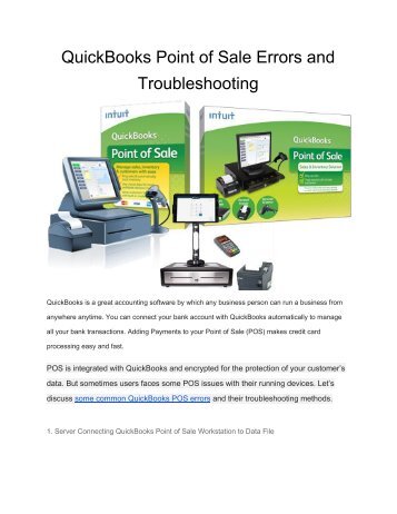 Troubleshooting Steps of QuickBooks Point of Sale Errors by PosTechie