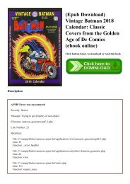 (Epub Download) Vintage Batman 2018 Calendar Classic Covers from the Golden Age of Dc Comics (ebook online)