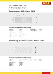 Beschreibung und Abmessung - MEA