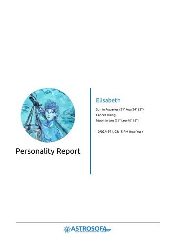 Personality Report Elisabeth