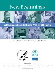 New Beginnings, A Discussion Guide - National Diabetes Education ...