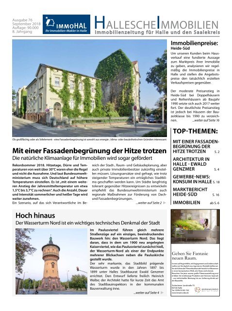 Hallesche Immobilienzeitung Ausgabe 76 September 2018