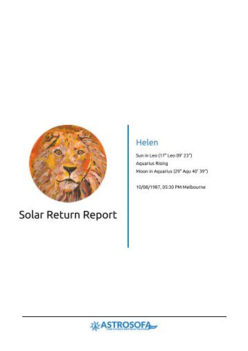Solar Return Helen