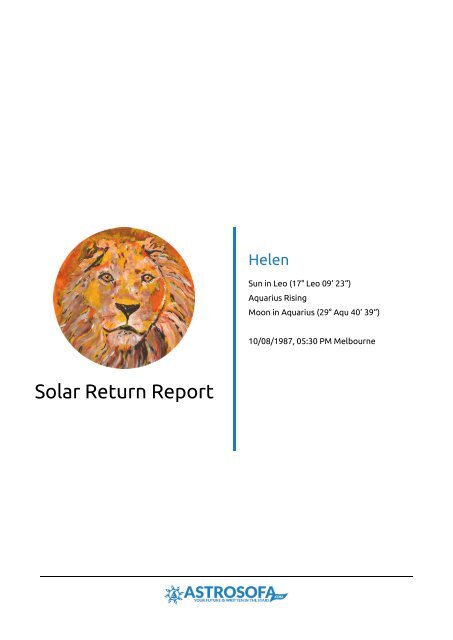 Solar Return Helen