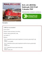 R.E.A.D. [BOOK] Railroads 2018 Wall Calendar PDF