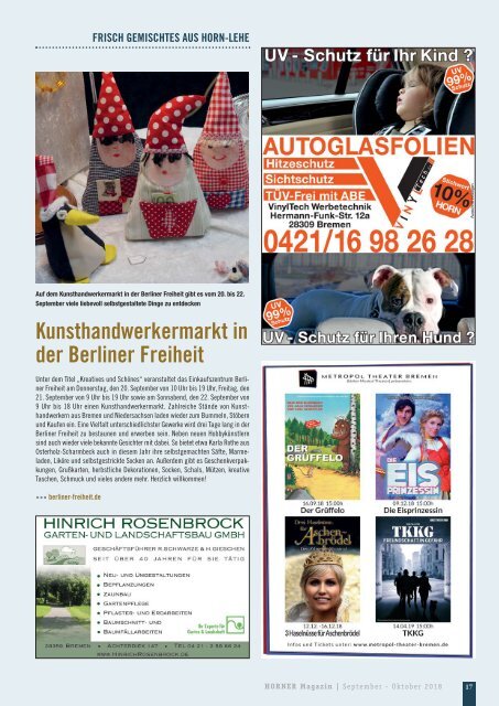 HORNER Magazin | September-Oktober 2018