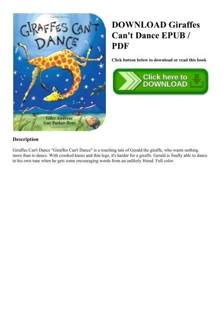 DOWNLOAD Giraffes Can't Dance EPUB PDF