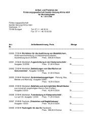 Artikel- und Preisliste der Förderungsgesellschaft Sanitär-Heizung ...