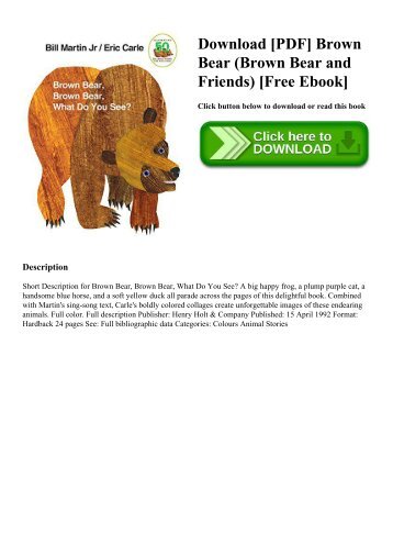 Download [PDF] Brown Bear (Brown Bear and Friends) [Free Ebook]