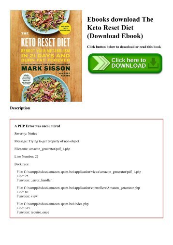 PDF Download The Keto Reset Diet: Reboot Your Metabolism ...