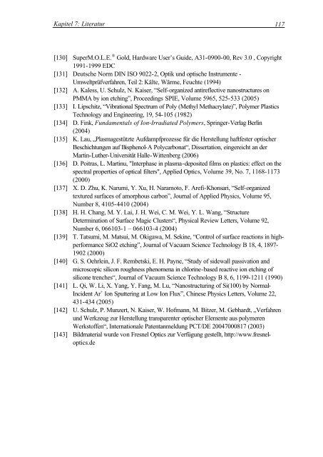 Oberflächenmodifizierung von Polymethylmethacrylat durch ...