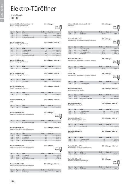 Preisliste InDesign - Eff Eff