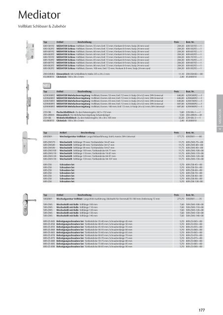 Preisliste InDesign - Eff Eff