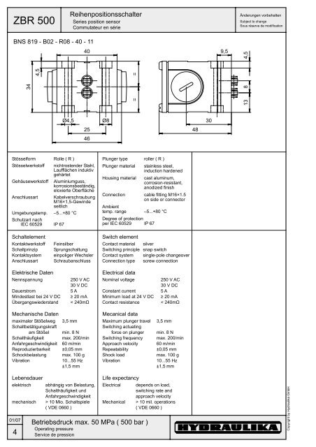 ZBR 500 - Hydraulika GmbH