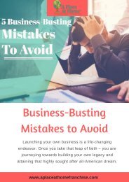 Tips to Avoid Business-Busting Mistakes | A Place at Home