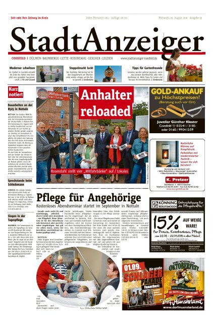 Stadtanzeiger Coesfeld kw 35