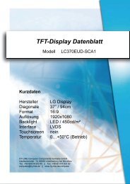 TFT-Display Datenblatt - Hy-Line