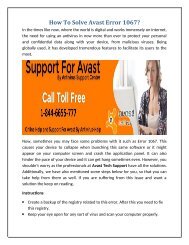 How To Solve Avast Error 1067?