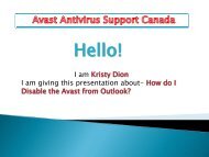 How do I Disable the Avast from Outlook?