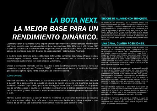 Powerslide NEXT catalogue 2018. Spanish.