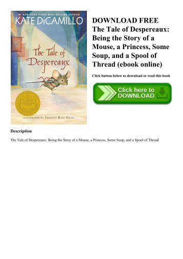 the tale of despereaux ebook download free The tale of despereaux by kate dicamillo · overdrive (rakuten.