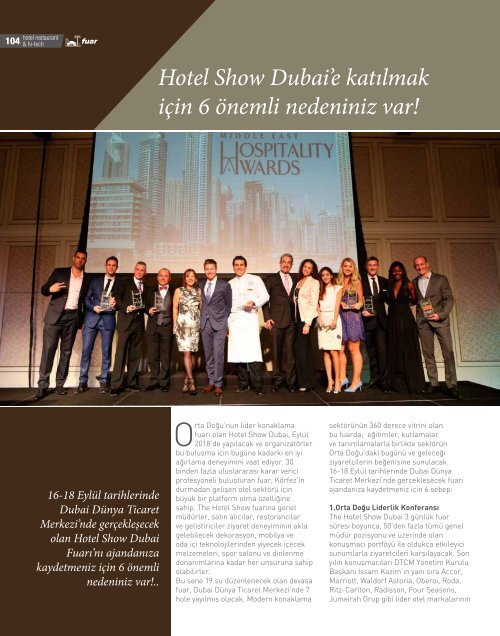 hotel restaurant & hi-tech August 2018