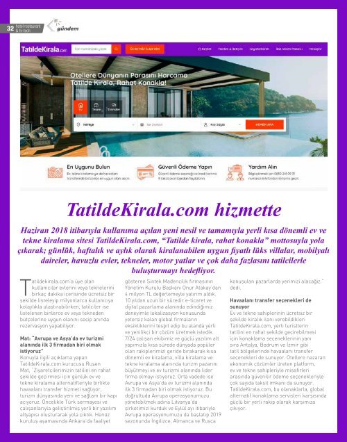 hotel restaurant & hi-tech August 2018