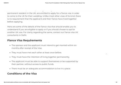 Fiance Visa UK Consultants in Delhi Distinguishes Fiance Visa from Spouse Visa