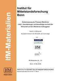 IfM-Materialien Nr. 181 - Institut für Mittelstandsforschung Bonn