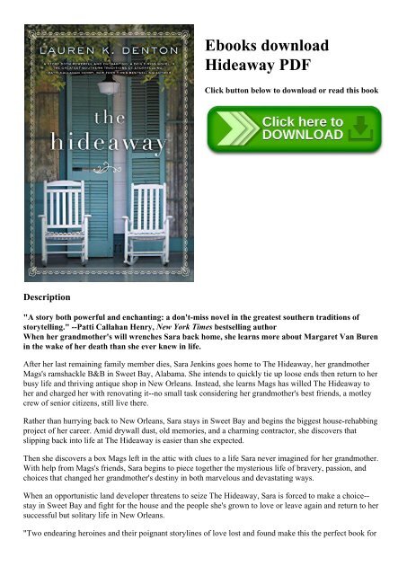 Ebooks Download Hideaway Pdf