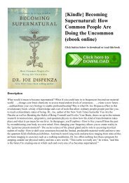 {Kindle} Becoming Supernatural How Common People Are Doing the Uncommon (ebook online)